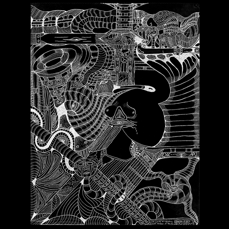 Triangle I Black drawing.